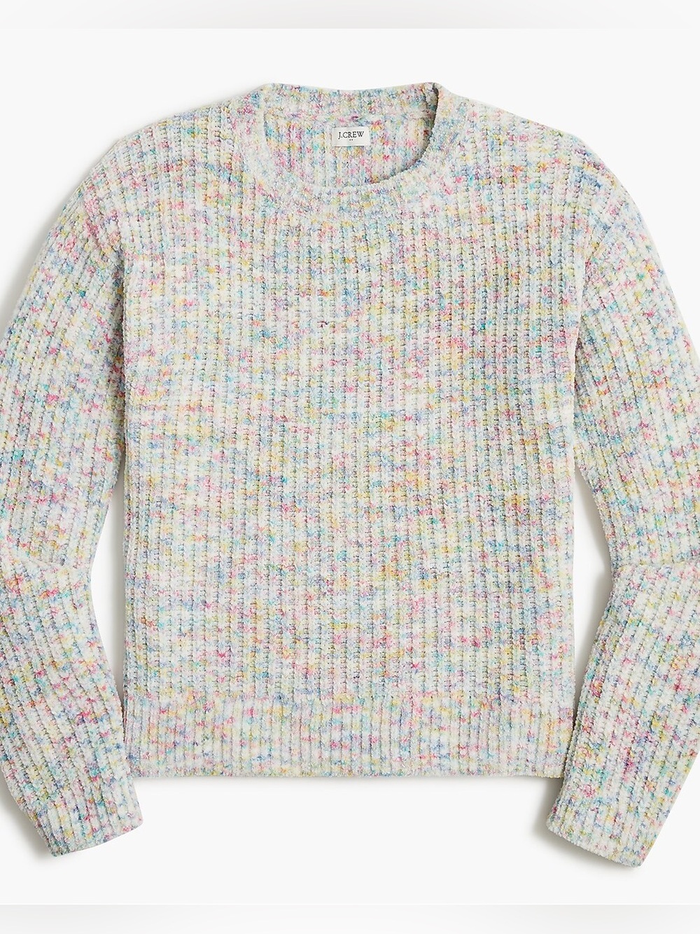 J.Crew Chenille Boxy Crewneck Sweater - Funfetti Chenille